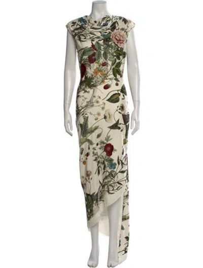 Pre-owned Monse Floral Print Long Dress W/ Tags In Neutral