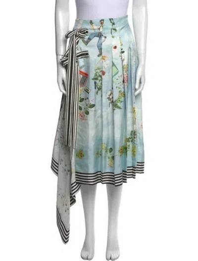 Pre-owned Monse Floral Print Midi Length Skirt In Multi