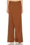 Monse Fold-over Front Trouser In Brown