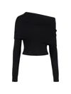 Monse Fold-over Backless Sweater In Black