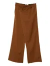 Monse Fold-over Front Trouser In Brown