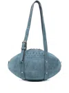 Monse Football Shoulder Bag In Blue