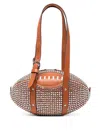 Monse Football Shoulder Bag In Brown