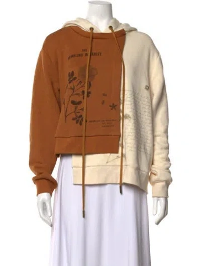 Pre-owned Monse Graphic Print Crew Neck Hoodie In Neutrals