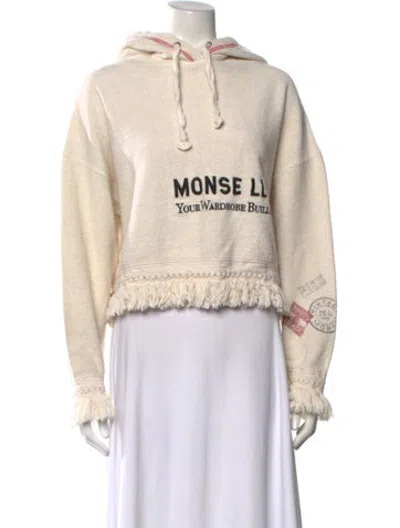Pre-owned Monse Graphic Print Crew Neck Hoodie In Neutrals