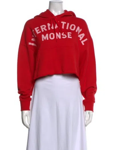 Pre-owned Monse Graphic Print Crew Neck Sweater In Red
