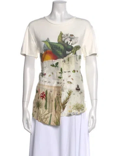 Pre-owned Monse Graphic Print Crew Neck T-shirt In Neutral