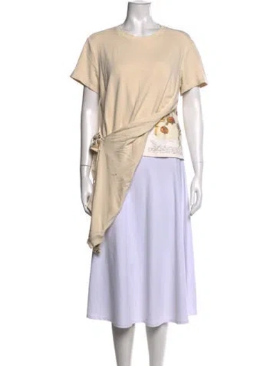 Pre-owned Monse Graphic Print Crew Neck T-shirt In Neutrals