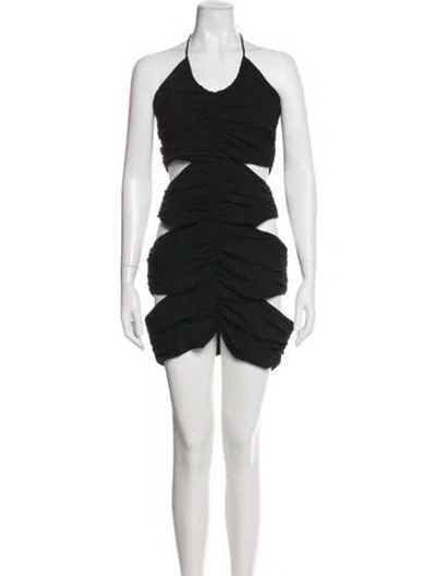 Pre-owned Monse Halterneck Mini Dress W/ Tags In Black