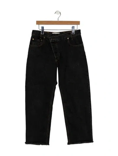 Pre-owned Monse High-rise Straight Leg Jeans In Black