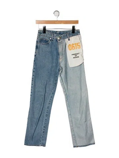 Pre-owned Monse High-rise Straight Leg Jeans In Blue