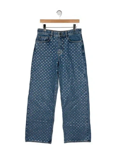 Pre-owned Monse High-rise Straight Leg Jeans In Blue