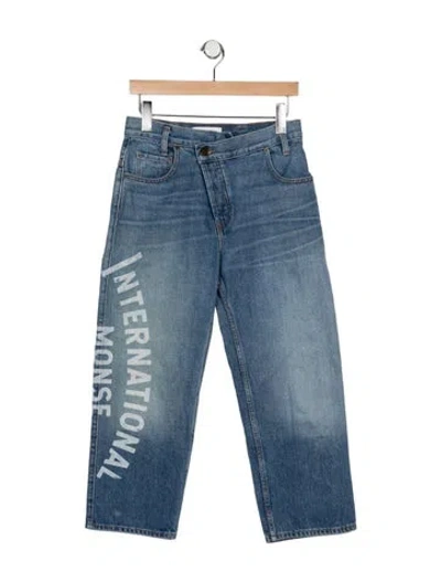 Pre-owned Monse High-rise Straight Leg Jeans In Blue