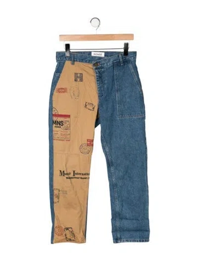 Pre-owned Monse High-rise Straight Leg Jeans In Blue