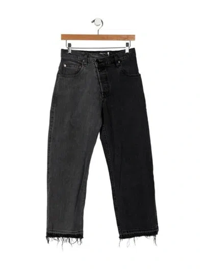 Pre-owned Monse High-rise Straight Leg Jeans In Gray