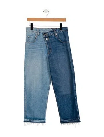 Pre-owned Monse High-rise Wide Leg Jeans In Blue