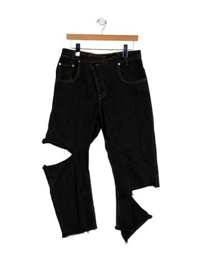 Pre-owned Monse High-rise Wide Leg Jeans In Blue