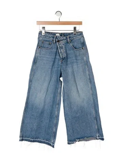 Pre-owned Monse High-rise Wide Leg Jeans In Blue