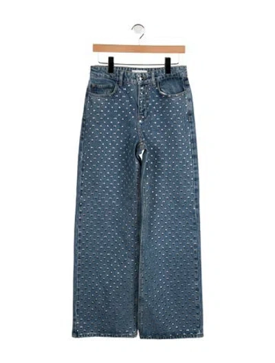 Pre-owned Monse High-rise Wide Leg Jeans In Blue