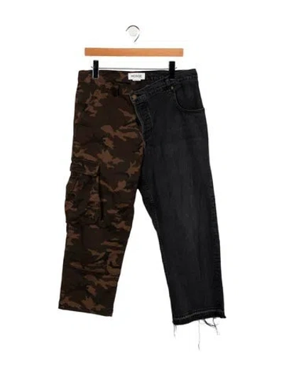 Pre-owned Monse High-rise Wide Leg Jeans In Gray