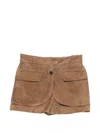 Monse Jacket Hem Short In Brown