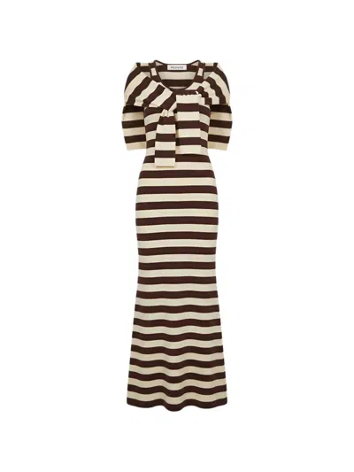 Monse Knot-detail Maxi Dress In Brown