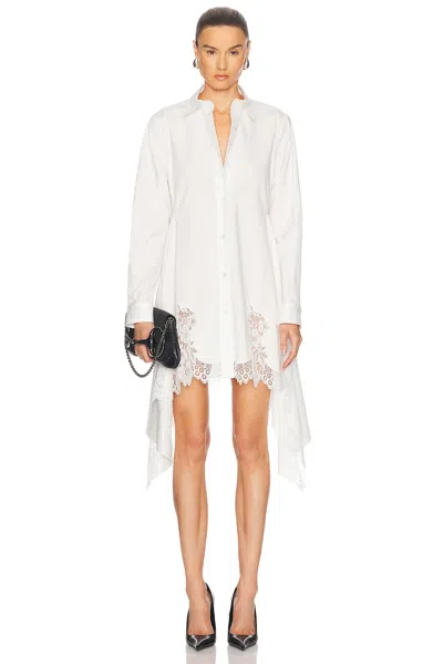 Monse Lace Cascade Front Shirt Dress