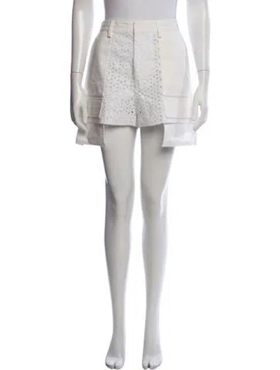 Pre-owned Monse Lace Pattern Mini Shorts In Yellow