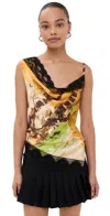 Monse Lace Trim Top Multicolor Print In Multicolor Print