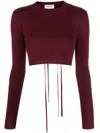 Monse Lace-up Detail Sweatshirt In Rot