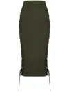 Monse Lace-up Detailed Knitted Skirt In Green