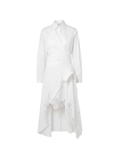 Monse Lace-trimmed Asymmetric Dress In White
