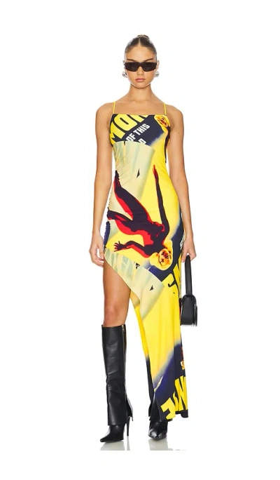 MONSE LADY PRINTED DRAPED DRESS