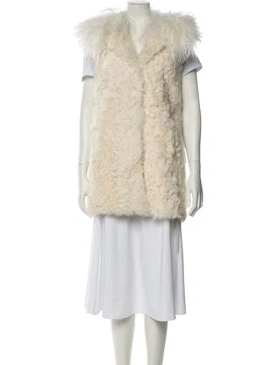 Pre-owned Monse Lamb Leather Vest In Neutral