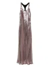 Monse Paillettenkleid Mit Harness Aus Leder