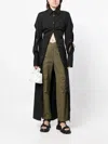Monse Long Cotton Shirt With Cut-out Detailing In Black