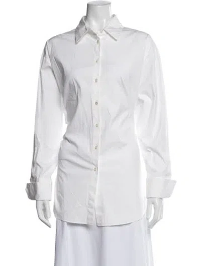 Pre-owned Monse Long Sleeve Button-up Top In Neutrals