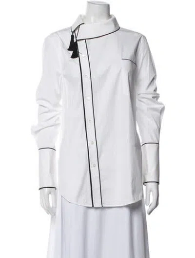 Pre-owned Monse Long Sleeve Button-up Top In White