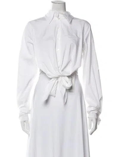 Pre-owned Monse Long Sleeve Button-up Top In White