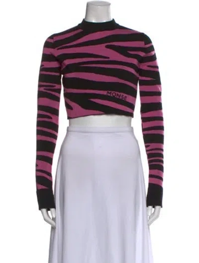 Pre-owned Monse Merino Wool Animal Print Crop Top In Multi