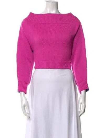 Pre-owned Monse Merino Wool Bateau Neckline Sweater In Blue