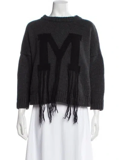 Pre-owned Monse Merino Wool Bateau Neckline Sweater In Gray