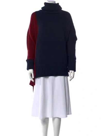 Pre-owned Monse Merino Wool Colorblock Pattern Sweater In Blue