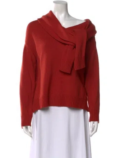 Pre-owned Monse Merino Wool Cowl Neck Sweater In Orange