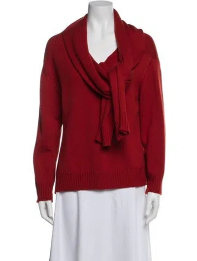 Pre-owned Monse Merino Wool Cowl Neck Sweater In Red