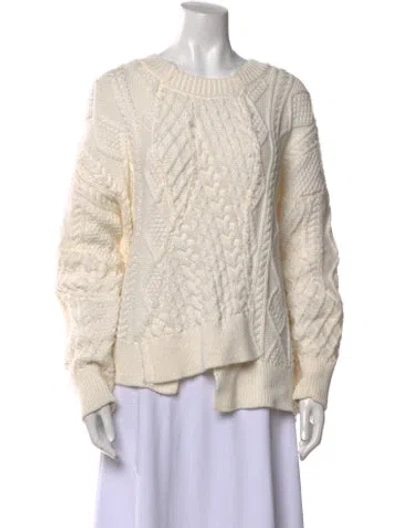 Pre-owned Monse Merino Wool Crew Neck Sweater In Neutral