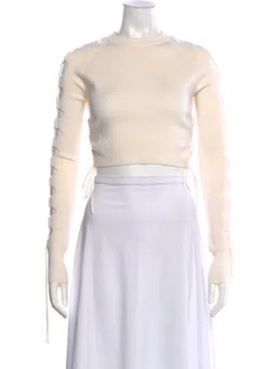 Pre-owned Monse Merino Wool Crew Neck Sweater In Neutrals