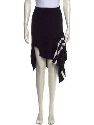 Pre-owned Monse Merino Wool Knee-length Skirt In Black