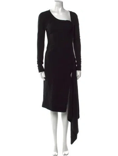 Pre-owned Monse Merino Wool Long Dress In Black