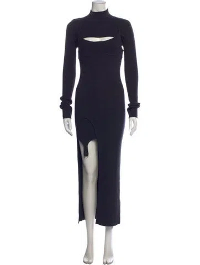 Pre-owned Monse Merino Wool Long Dress In Blue